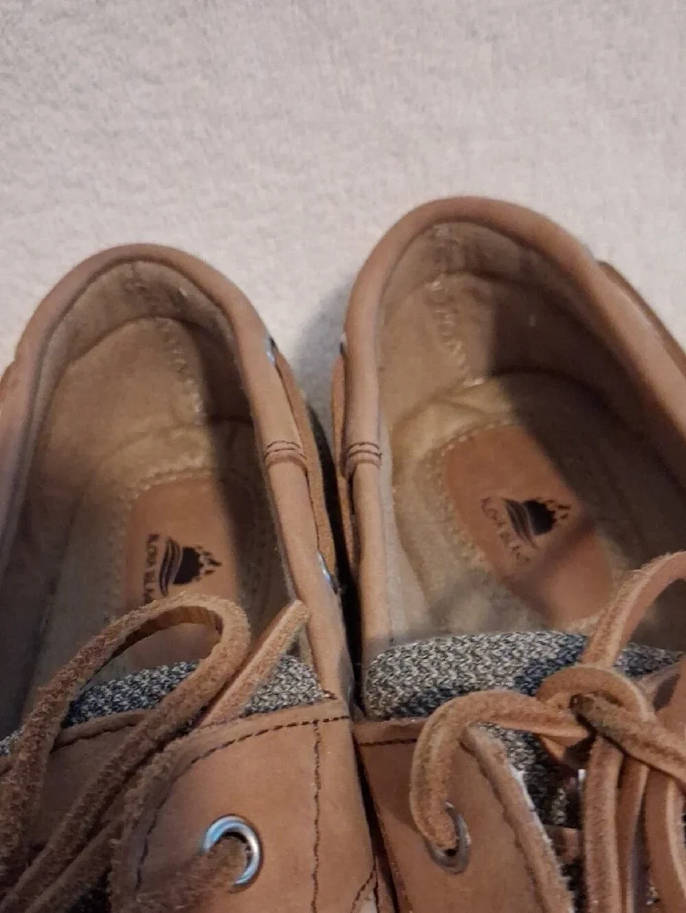 Aloha Island Brown and Cream Leather Boat Shoes